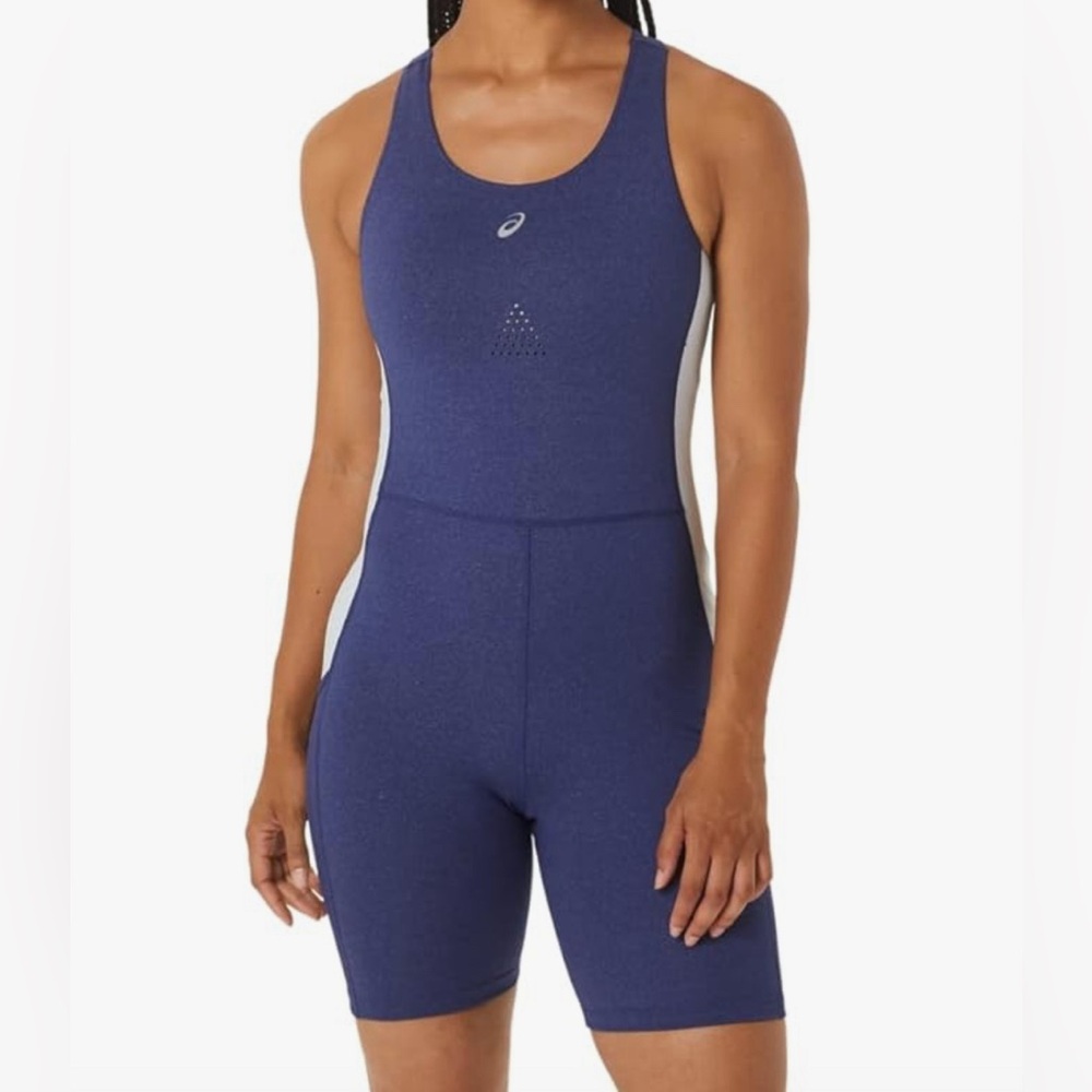 ASICS Women's NAGINO Run Unitard Running Apparel athletic jumper blue‎ medium